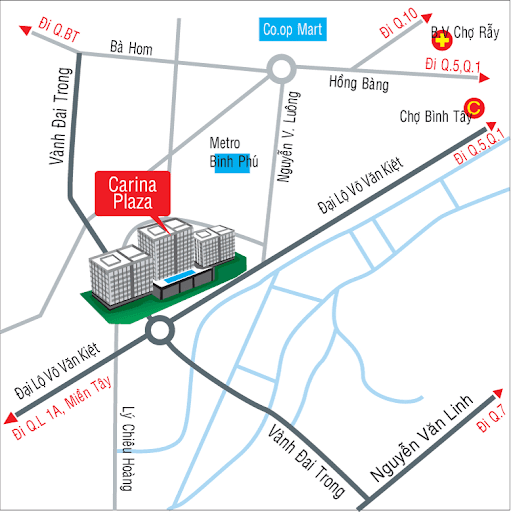 Vị trí dự án Carina Plaza