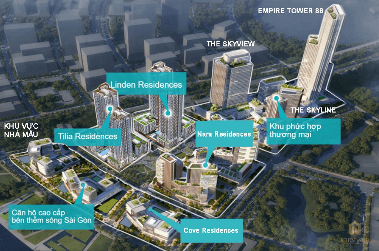 Mặt bằng tổng thể dự án căn hộ Empire City Quận 2