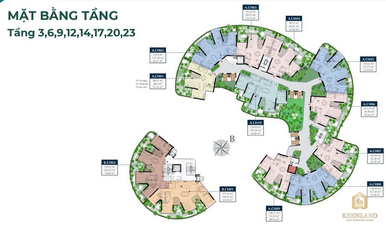 Mặt bằng Sky Villa căn hộ Sunshine Venicia Quận 2