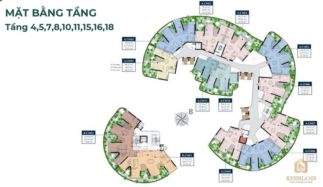 Mặt bằng Sky Villa căn hộ Sunshine Venicia Quận 2