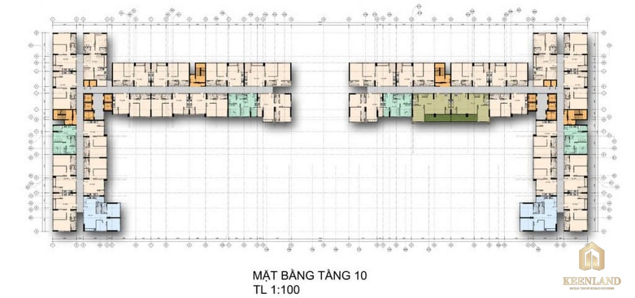 Mặt bằng tầng 10 căn hộ chung cư La Premier Quận 2