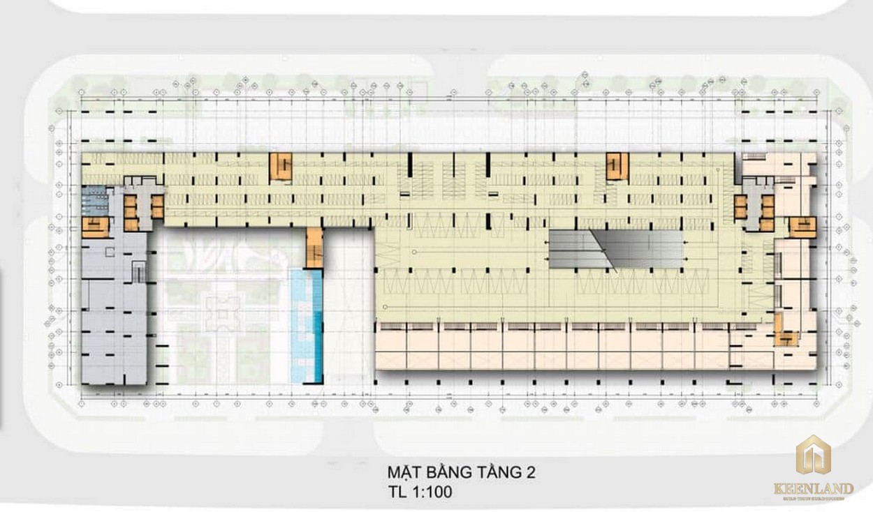 Mặt bằng tầng 2 căn hộ chung cư La Premier Quận 2