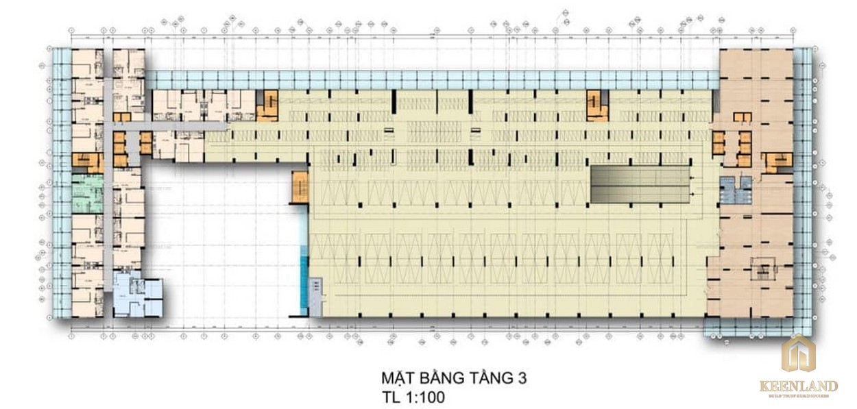 Mặt bằng tầng 3 căn hộ chung cư La Premier Quận 2