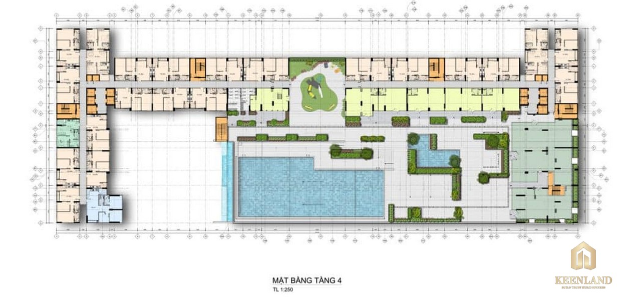 Mặt bằng tầng 4 căn hộ chung cư La Premier Quận 2