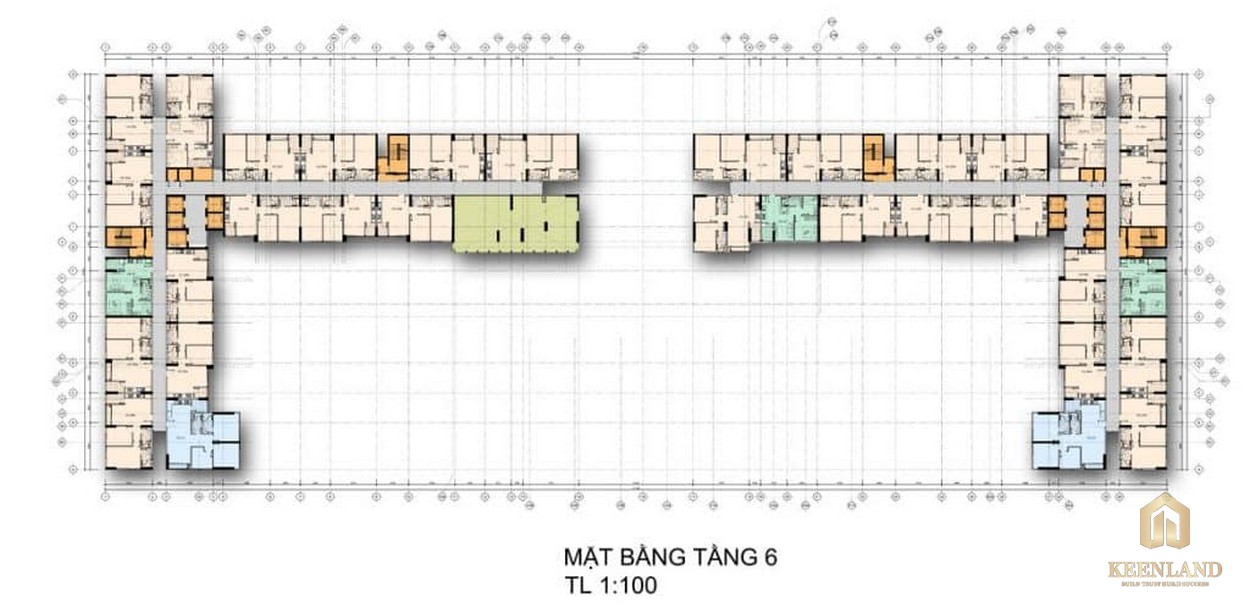 Mặt bằng tầng 6 căn hộ chung cư La Premier Quận 2