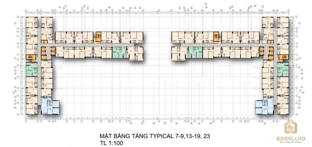 Mặt bằng tầng 7-9 13-19 23 căn hộ chung cư La Premier Quận 2