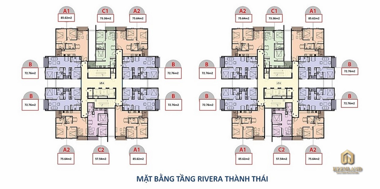 Mặt bằng tầng điển hình dự án  Rivera Park