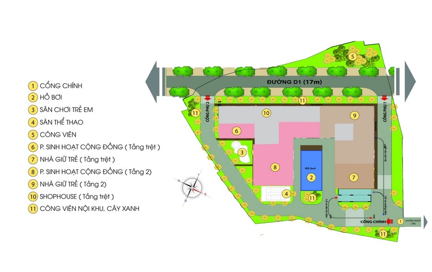 Mặt bằng tổng thể dự án Bcons Green View