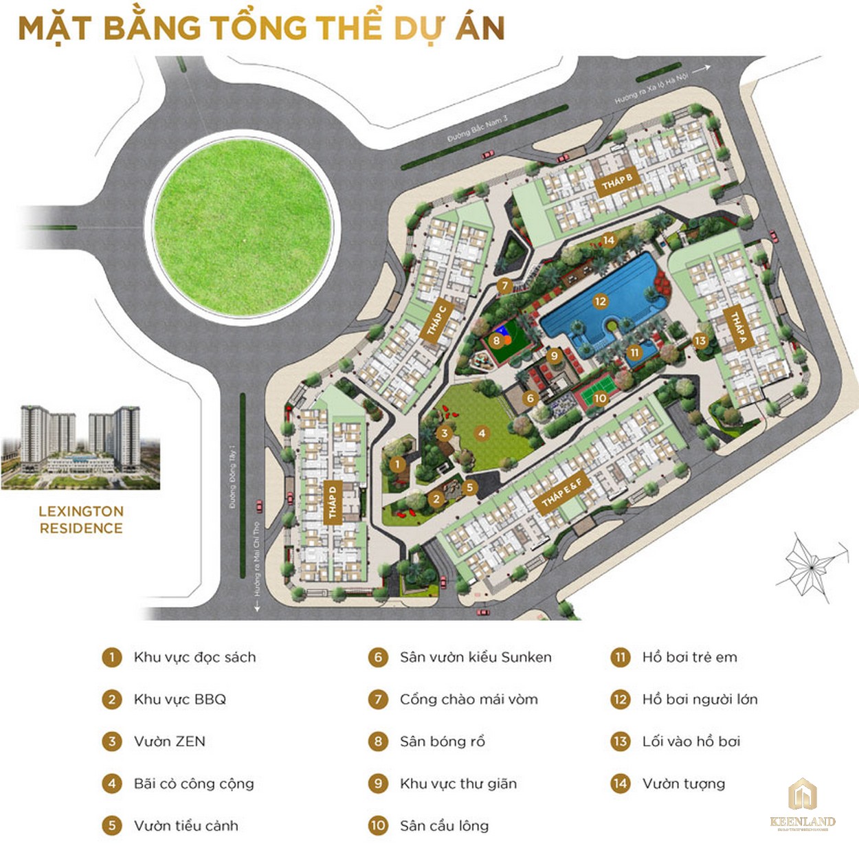 Mặt bằng tổng thể dự án The Palace Residence Quận 2