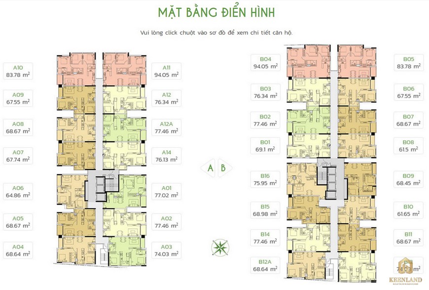 Mặt bằng tầng điển hình dự án căn hộ Lux Star quận 7