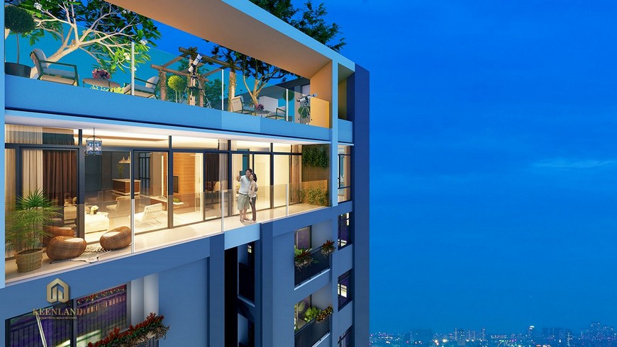 Sky Garden trên tầng thượng của dự án với thiết kế concept mới