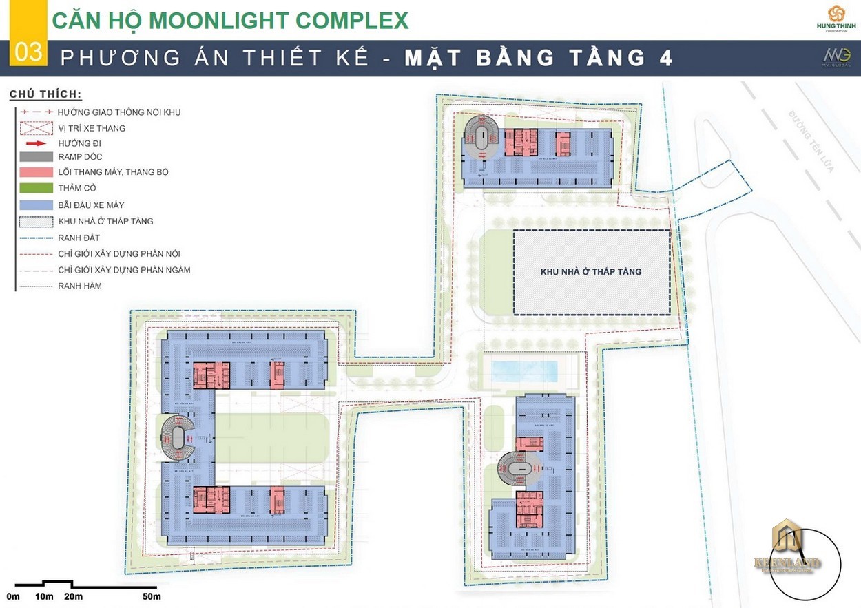 Mặt bằng tầng 4 dự án Moonlight Centre Point Bình Tân