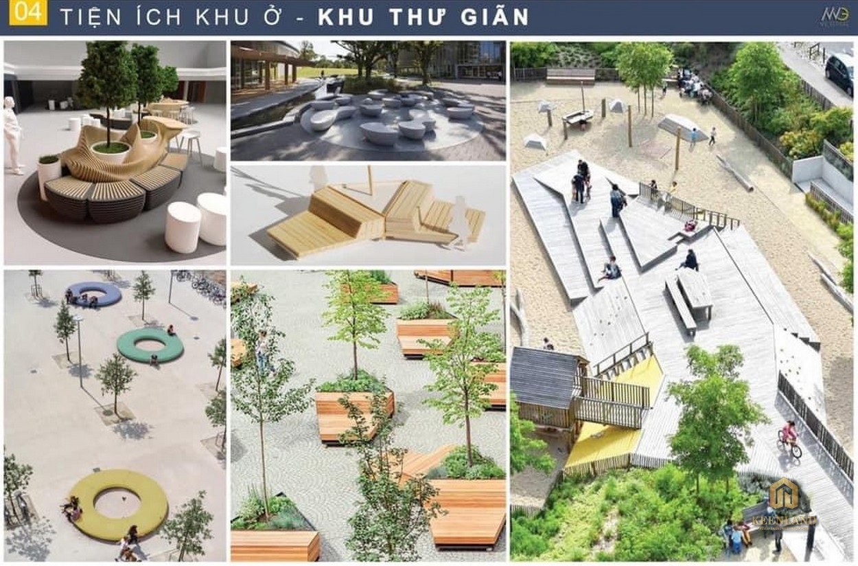 Khu thư giãn trong khuôn viên dự án Moonlight Centre Point Bình Tân