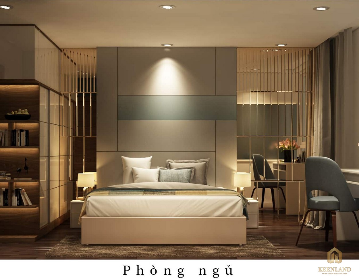 Phòng ngủ nhà mẫu dự án La Premier quận 2