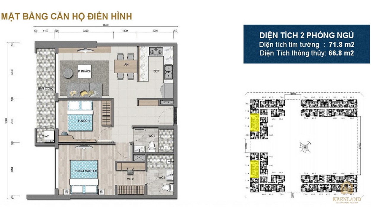 Thiết kế chi tiết căn hộ 2PN dự án Victoria Village Q2