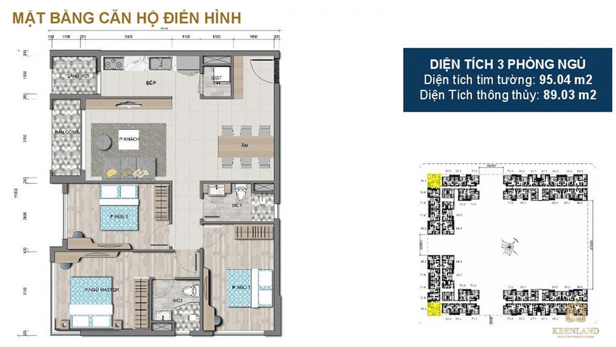 Thiết kế chi tiết căn hộ 3PN dự án Victoria Village Q2