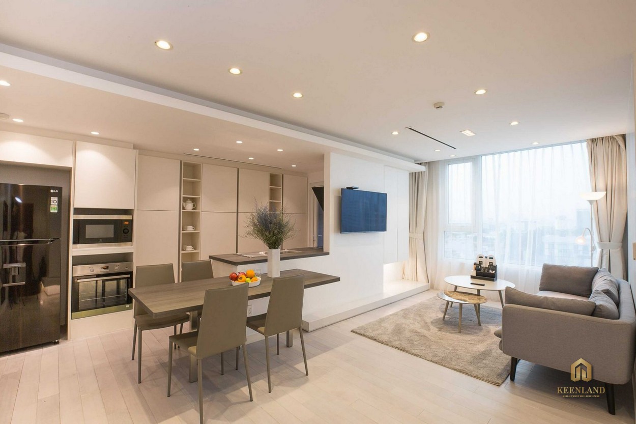 Thiết kế nhà bếp căn hộ Léman Luxury Apartment