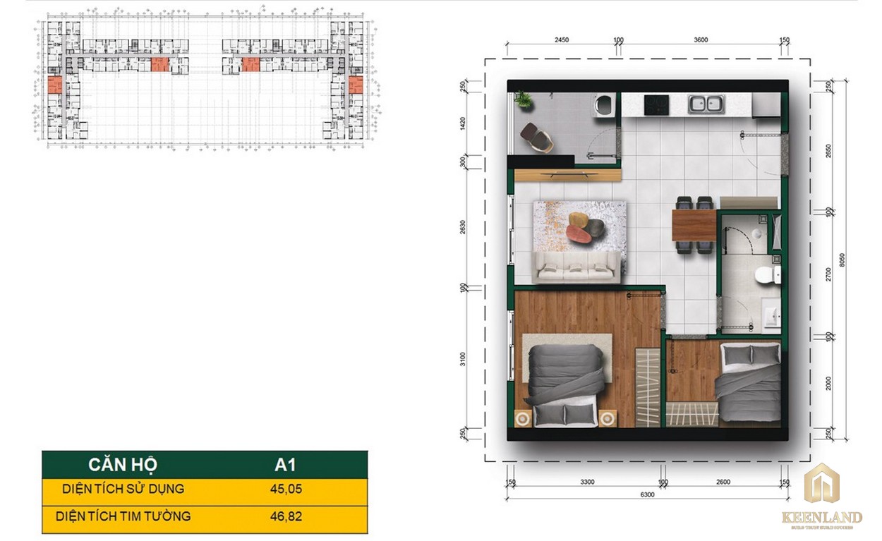 Thiết kế căn hộ A1 La Premier quận 2