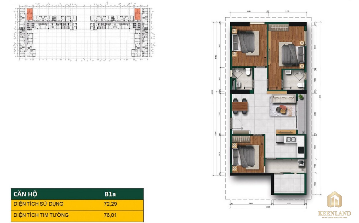 Thiết kế căn hộ B1a La Premier quận 2