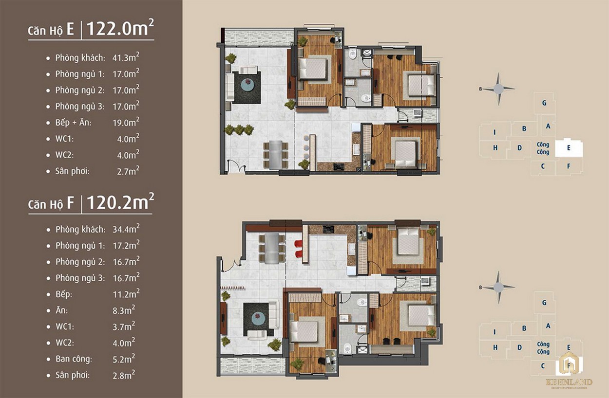 Thiết kế chi tiết căn hộ E - F dự án Golden Grand quận 2