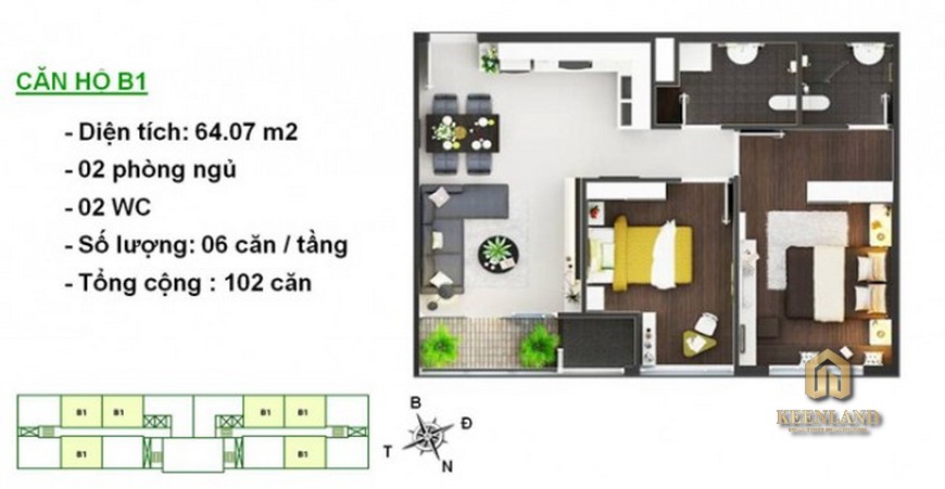 Thiết kế chi tiết căn hộ Lotus Apartment