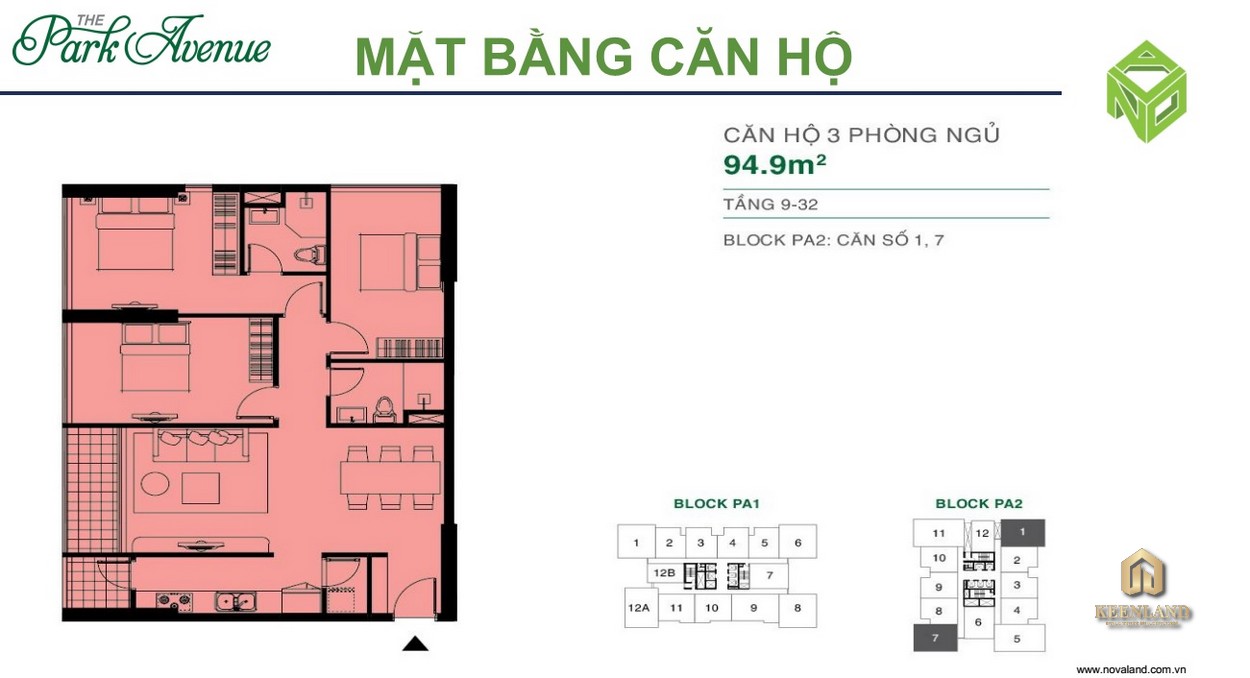 Thiết kế chi tiết căn hộ The Park Avenue