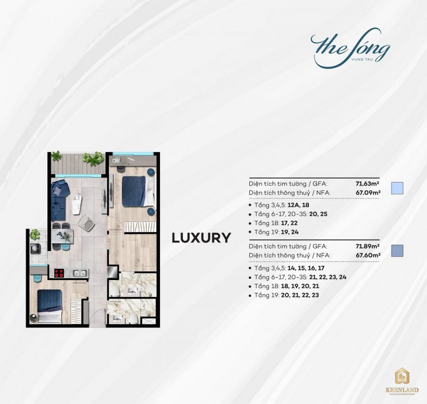 Thiết kế chi tiết căn hộ du lịch condotel The Sóng Vũng Tàu - LUXURY