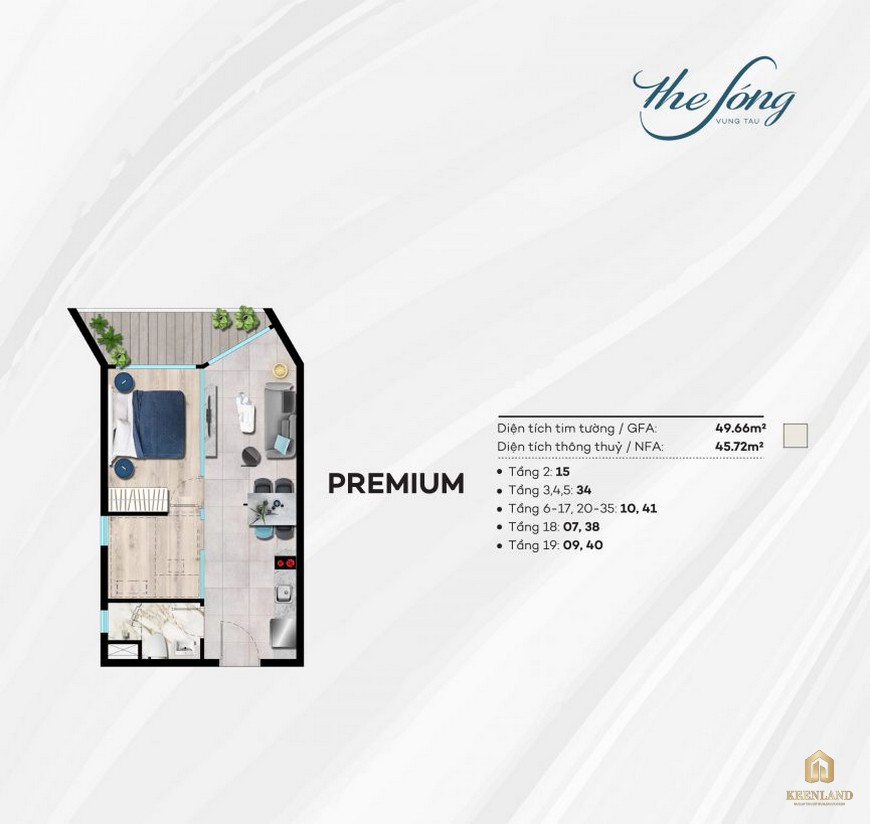 Thiết kế chi tiết căn hộ du lịch condotel The Sóng Vũng Tàu - PREMIUM 4