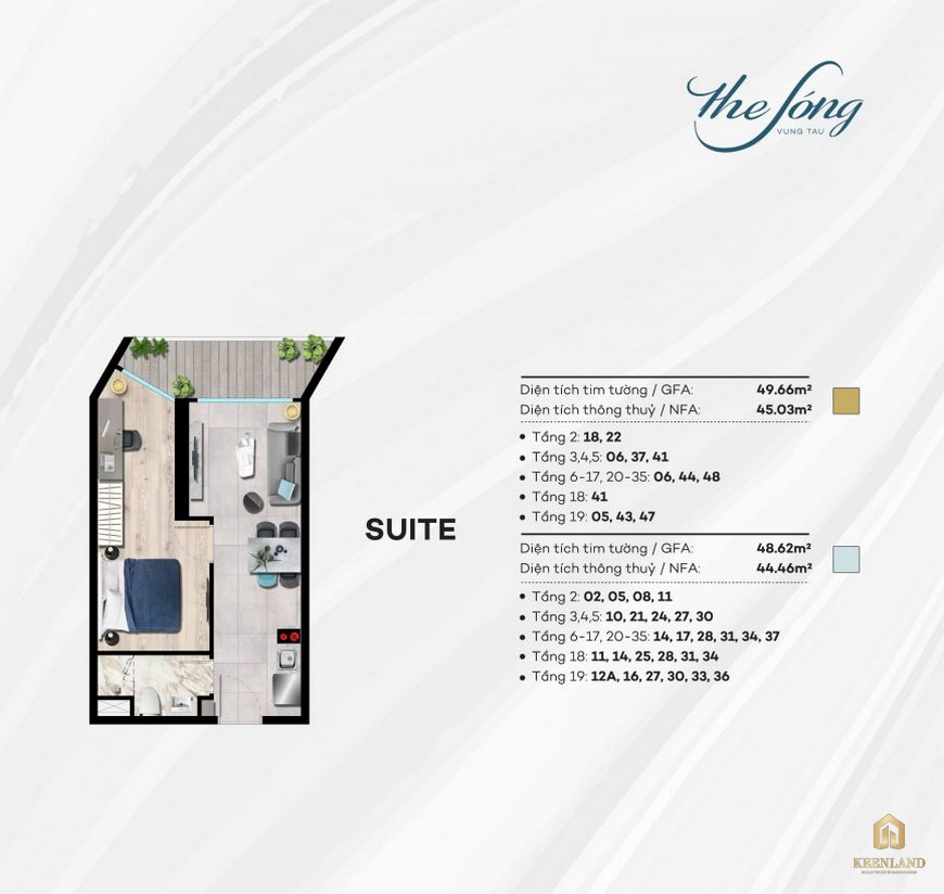 Thiết kế chi tiết căn hộ du lịch condotel The Sóng Vũng Tàu - SUITE