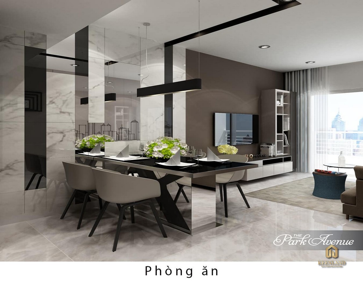 Phòng ăn căn hộ mẫu The Park Avenue