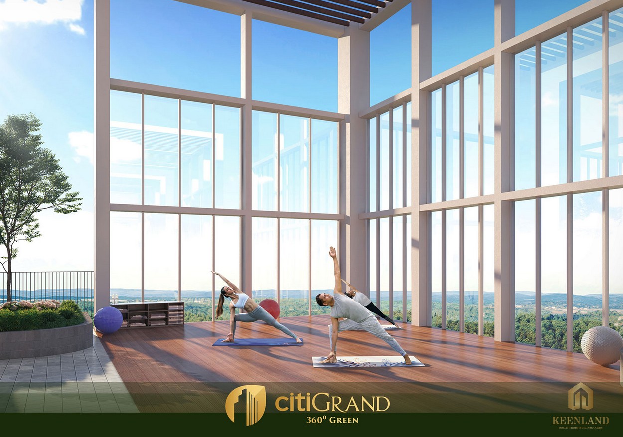 Các phòng tập gym, yoga dự án căn hộ Citi Grand Quận 2