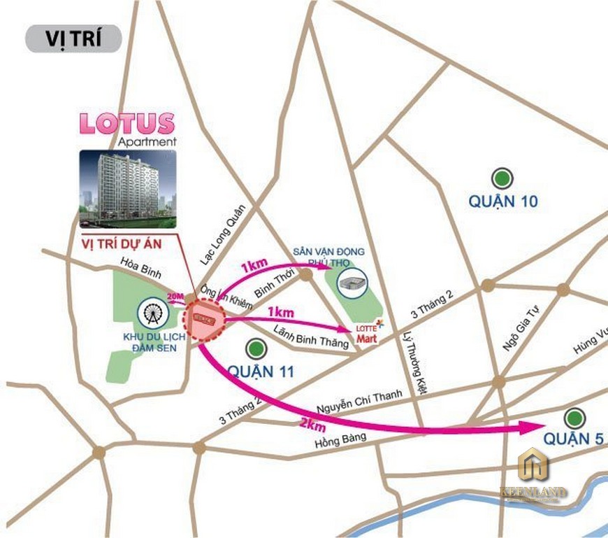 Vị trí dự án Lotus Apartment