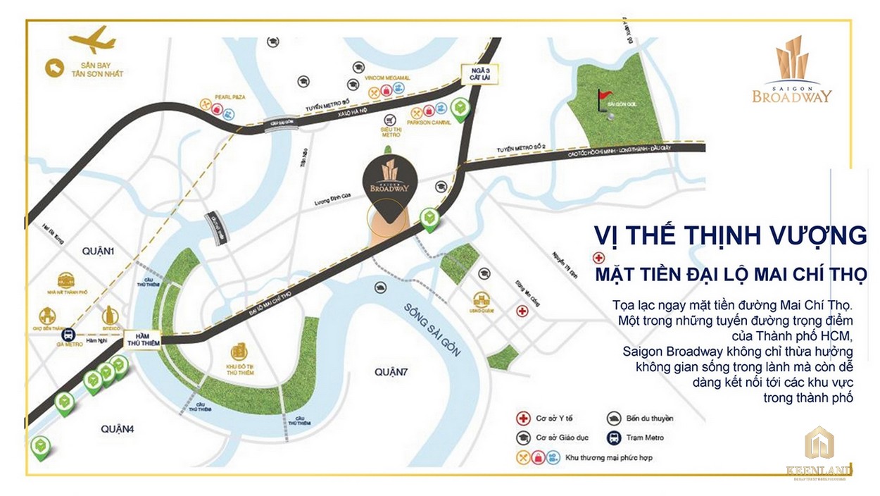 Vị trí đắc địa tại trung tâm quận 2 dự án Saigon Broadway