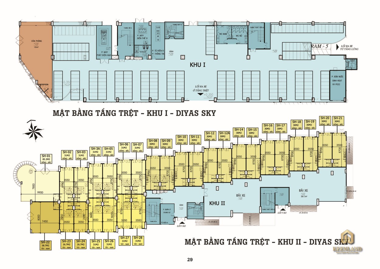 Mặt bằng tầng trệt căn hộ Diyas Sky Tân Bình