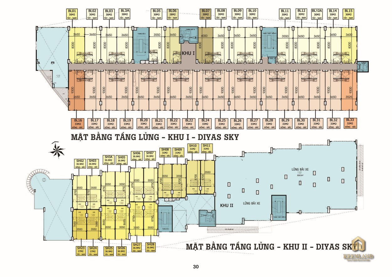 Mặt bằng tầng lửng dự án căn hộ Diyas Sky Tân Bình