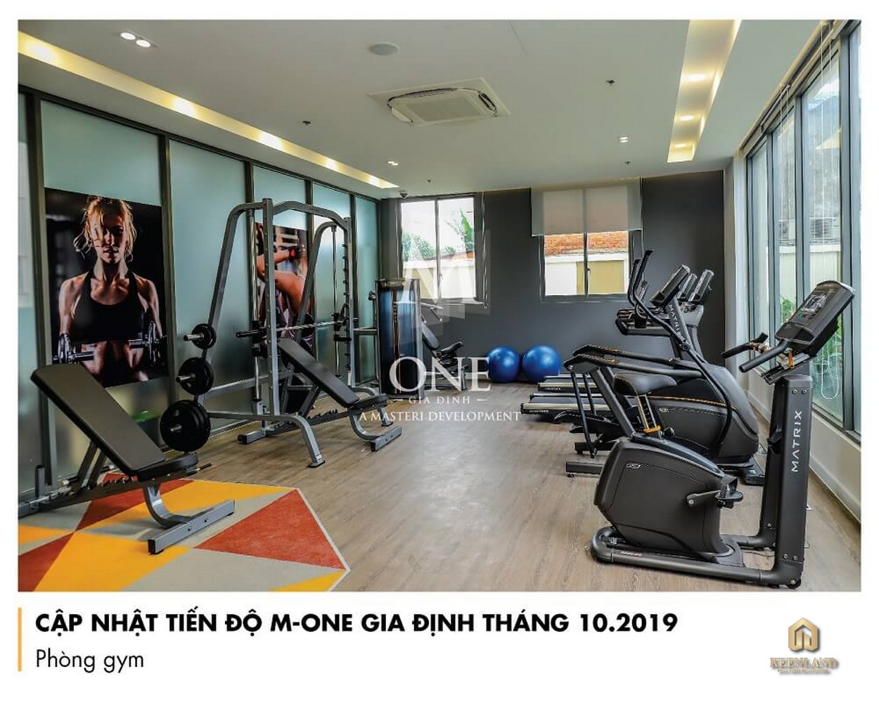 Phòng gym tại căn hộ M-one Gia Định