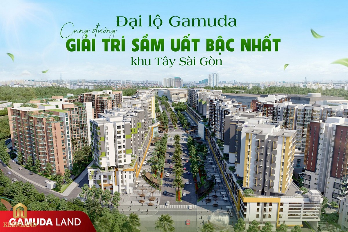 Phối cảnh đại lộ Gamuda, cung đường sôi động nhất tại dự án Celadon City