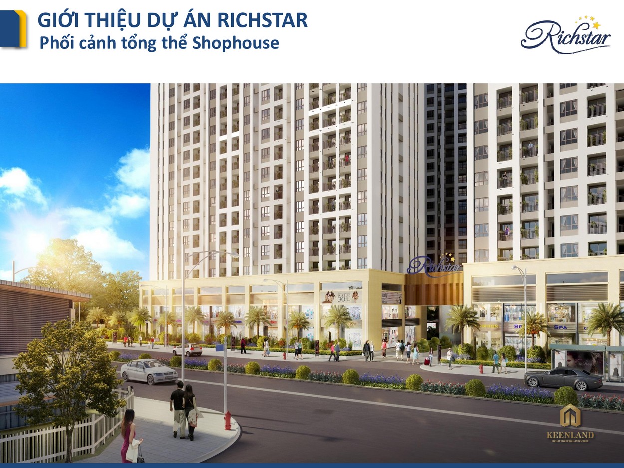 Khu shophouse tại căn hộ RichStar Quận Tân Phú