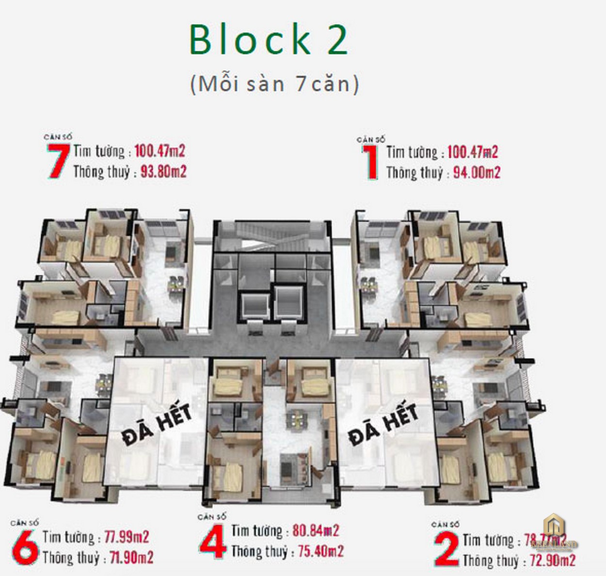 Mặt bằng Block 2 dự án I-Park An Sương