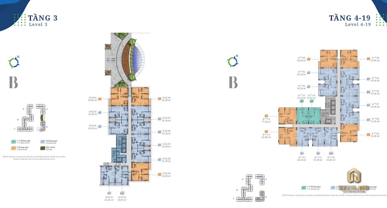 Mặt bằng tầng điển hình Lovera Vista Block B