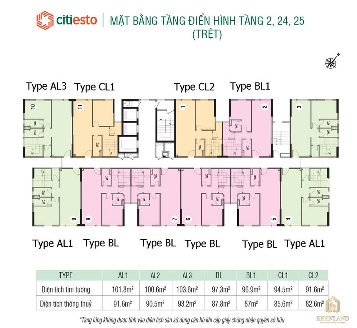 Citi Esto Quận 2 mat bang tang dien hinh tang 2 24 25 citiesto