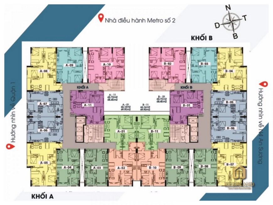 Mặt bằng tầng điển hình dự án Stown Tham Lương