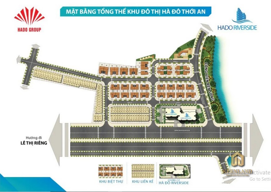 Mặt bằng tổng thể dự án Hado Riverside