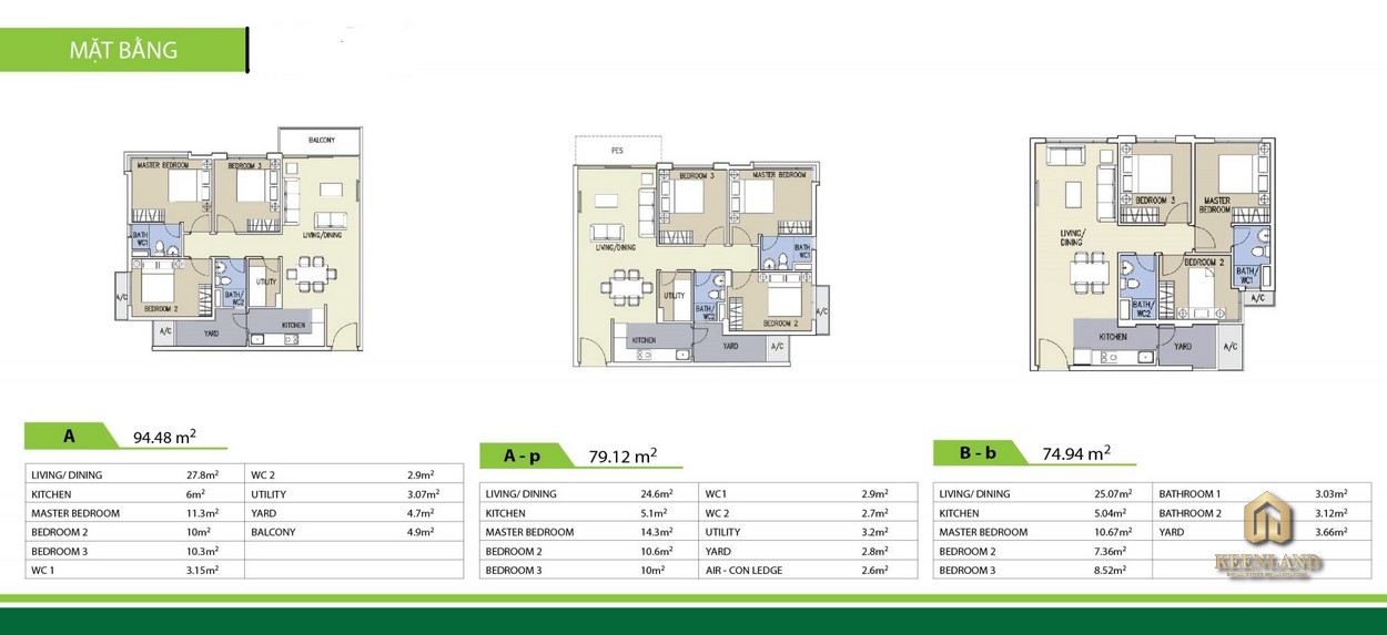 Thiết kế chi tiết căn hộ Celadon City 3 phòng ngủ