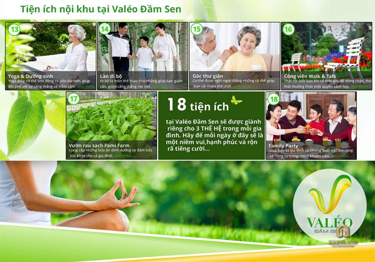 Tiện ích nội khu Valéo Đầm Sen