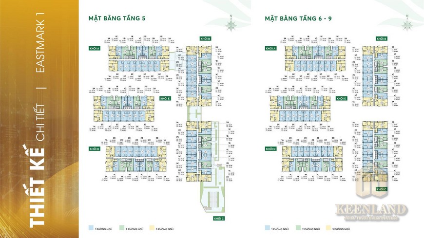 Mặt bằng dự án MT Eastmark City 1 Tầng 5-9