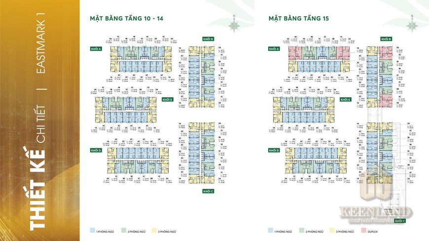 Mặt bằng tầng căn hộ Eastmark 1