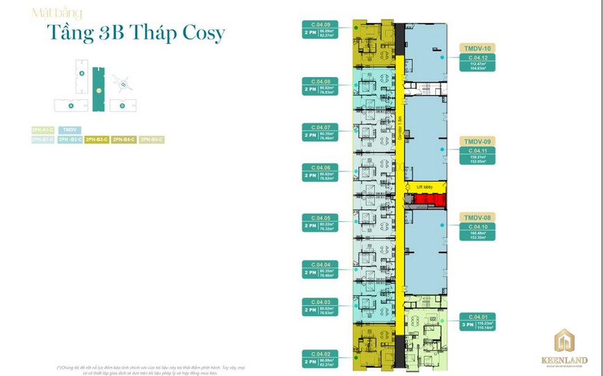 Mặt bằng Block C Fiato Premier Thủ Đức