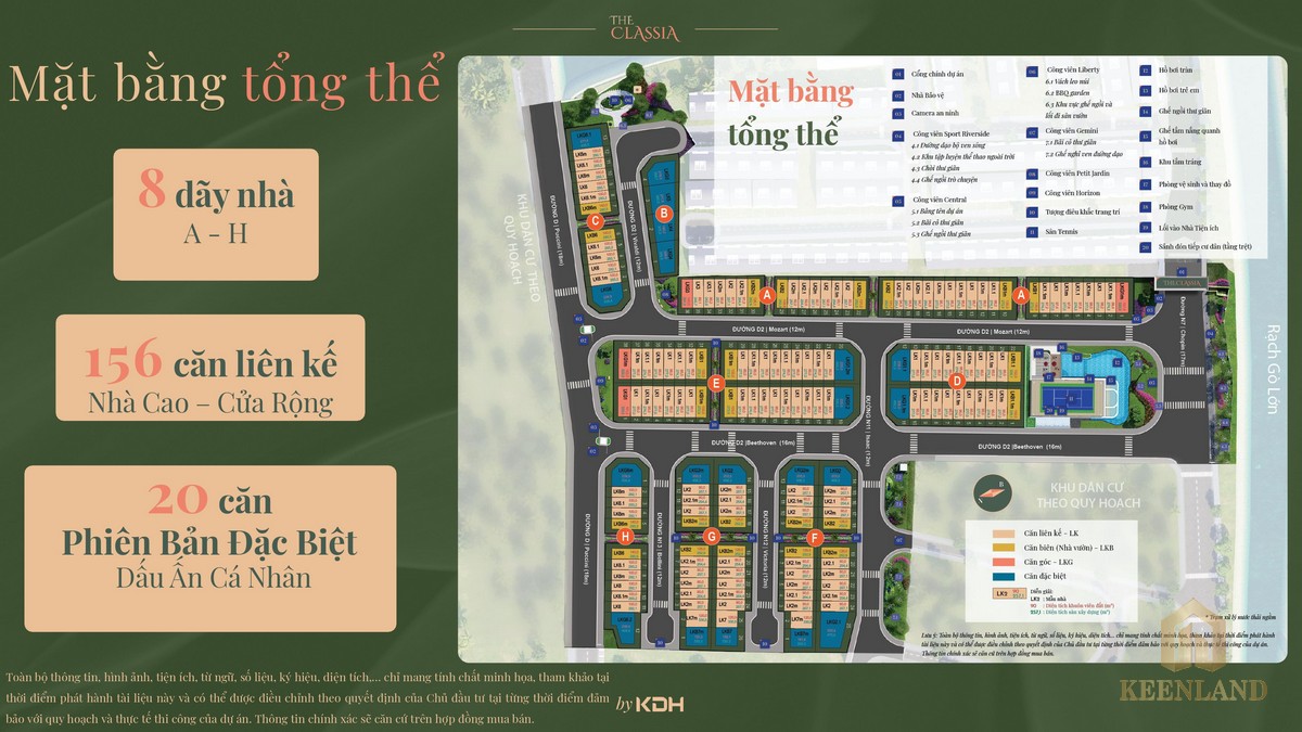 Mặt bằng tổng thể dự án The Classia Khang Điền