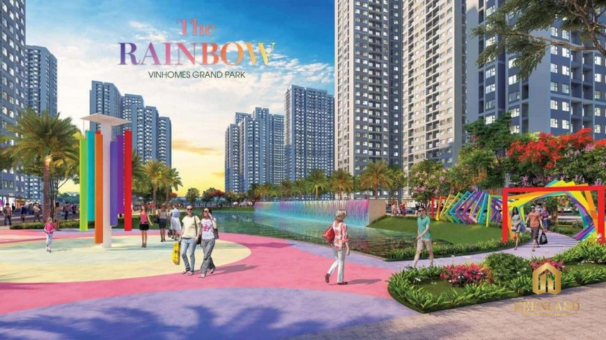 Tiện ích công viên nội khu tại phân khu The Rainbow Vinhomes Grand Park